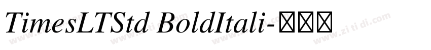 TimesLTStd BoldItali字体转换